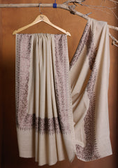 Pashmina Ari Work Border Shawl D#03 - Skin