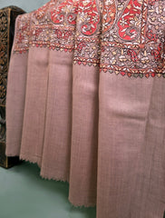 Pashmina Embroidered Jaaldar Shawl D#05 - S Grey