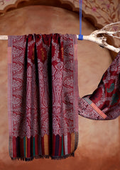 Pashmina Jamawar Scarf D#96 - Maroon