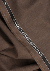 Scabal Plain Selvage Suiting - Muted Brown