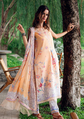 Lawn - Roheenaz - Garden Veil - Printed 25 - RGV#02-B - Coral Whim