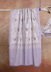 Pashmina Ari & Stone Work Jaaldar Scarf D#01 - L Purple