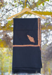 Pashmina Emboridered Shawl D - 01F - Black