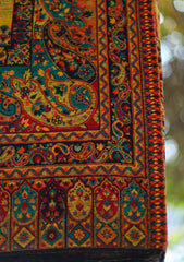 Pure Pashmina Kaani Jamawar Shawl D - 64 - M Black