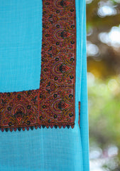Pashmina Emboridered Shawl D - 114B - Ferozi