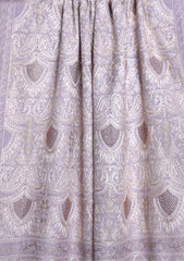 Pashmina Ari & Stone Work Jaaldar Scarf D#01 - L Purple