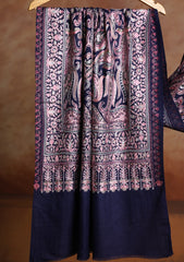 Pashmina Ari Work Jaaldar Scarf D#02 - N Blue