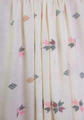 Pashmina Needle Work Jaaldar Shawl D#03 - Off White