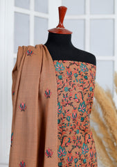 Winter - Riwaj - Pashmina Embroidered Suit - Edit 25 - D#12 - Brown