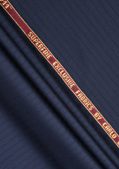 Carlo Barbera Riserva Superfine Exclusive Wool Fabric - Blue