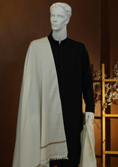 Men Shawls - Wool Shawls - D#08 - Off White