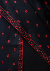 Pashmina Kashmiri Work Shawl D - 0017 - Black