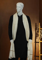 Men Shawls - Wool Shawls - D#08 - Off White