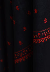 Pashmina Kashmiri Work Shawl D - 0017 - Black