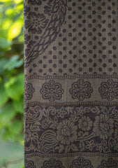 Pure Pashmina Kaani Jamawar Scarf D - 20 - Chocolate