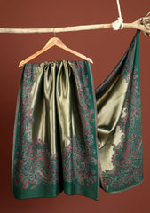 Pashmina Zari Jamawar Shawl D - 43 - D Green