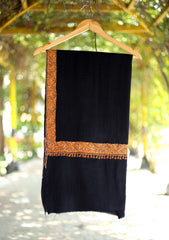 Pashmina Kashmiri Work Shawl D - 23 - N Blue