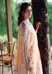 Lawn - Roheenaz - Garden Veil - Printed 25 - RGV#02-B - Coral Whim