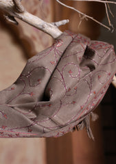 Pashmina Kashmiri Jaaldar Scarf D#32 - Brown