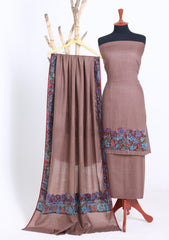 Winter - Riwaj - Pashmina Jamawar Suit - Patch Work - D#03 - Falsa