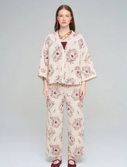 Pret - Moven - Shirt with Floral Embroidery and Sequin Details - Skin