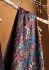 Pashmina Zari Jamawar Shawl D#55 - N Blue