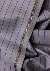 Cavani Four Season Australian Wool Super 120s Stripe - Battleship Grey