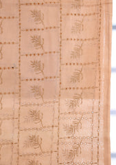 Embroidered Lawn Summer Shawl D#71 - Light Peach