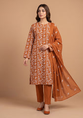Winter - Rubaaiyat - Pashmina Embroidered 26 - D#05 - Rust