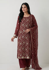 Formals - Riwaj - Fancy Bamber Chiffon - 2 Pcs Suit - CBD#04 - Maroon