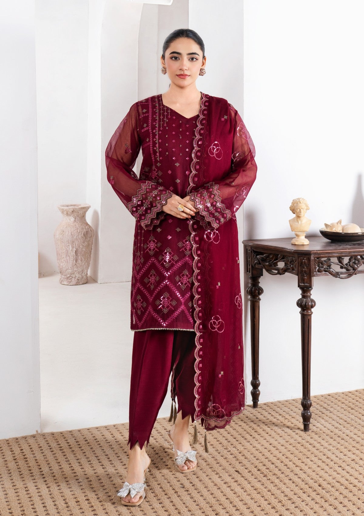 Pret Collection - Fozia Khalid - Rang Mahal Eid Festive - FRM25#02 - Ruby