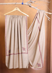 Pashmina Embroidered Border Shawl D#254 - Skin