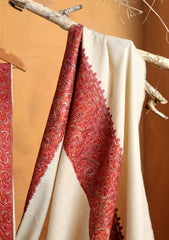 Pashmina Embroidered Border Shawl D#225 - Skin