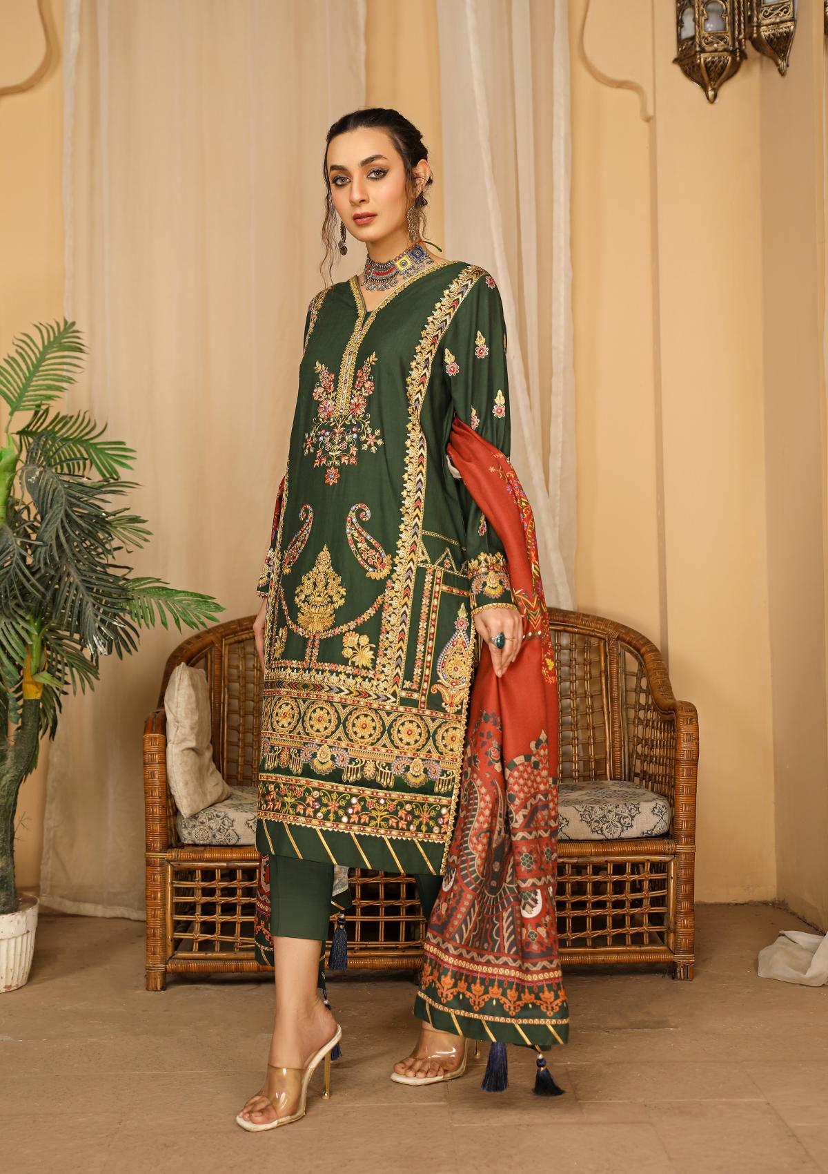 Winter Collection - Rubaaiyat - Emb Khaddar - Vol 2 - D#10