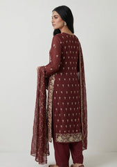 Formals - Riwaj - Fancy Bamber Chiffon - 2 Pcs Suit - CBD#04 - Maroon