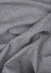Scabal Silver Cloud Super 120's Textured 240 Gr Wool Suiting - Smoke Grey