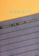 Cavani Four Season Australian Wool Super 120s Stripe - Battleship Grey