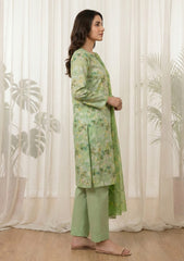 Lawn - Rubaaiyat - Digital Printed 26 - 2 By 2 - D#22 - L Green