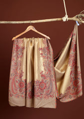 Pashmina Zari Jamawar Shawl D - 57 - Skin