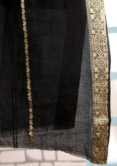 Jacquard Lawn Summer Shawl D#20 - Black