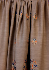Pashmina Ari Work Shawl D#07 - Brown 2