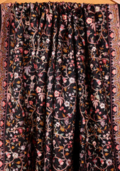 Pashmina Embroidered Jaaldar Shawl D#01 - Black