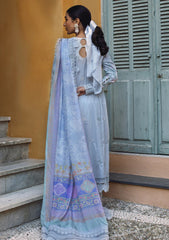 Lawn - Ansab Jahangir - Zoha - Luxury 25 - AJ-LL-25-11 - Petal Blue