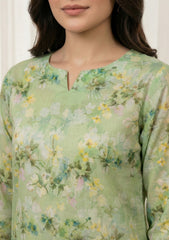 Lawn - Rubaaiyat - Digital Printed 26 - 2 By 2 - D#22 - L Green
