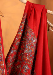 Pashmina Embroidered Jaaldar Shawl D#03 - Red