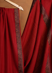 Pashmina Embroidered Border Shawl D#19 - Red