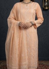 Formals - Riwaj - Fancy 26 -  Ari & Mukesh Work - 2 Pcs - D#01 - Peach