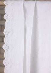 Embroidered Lawn Summer Shawl D#65 - White 5