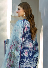 Lawn - Elaf Premium - Signature - Embroidered - ETS#6A - LONDON BLUES