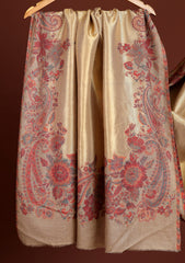 Pashmina Zari Jamawar Shawl D - 57 - Skin